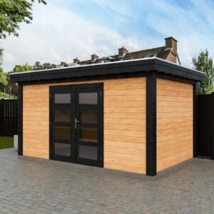 Tuinhuis 4x3m | Platdak | 1 Week Levertijd | Vurenhout | Geïmpregneerd | 28mm | Schuur 4m | De Hoeve Buitenleven Premiumline