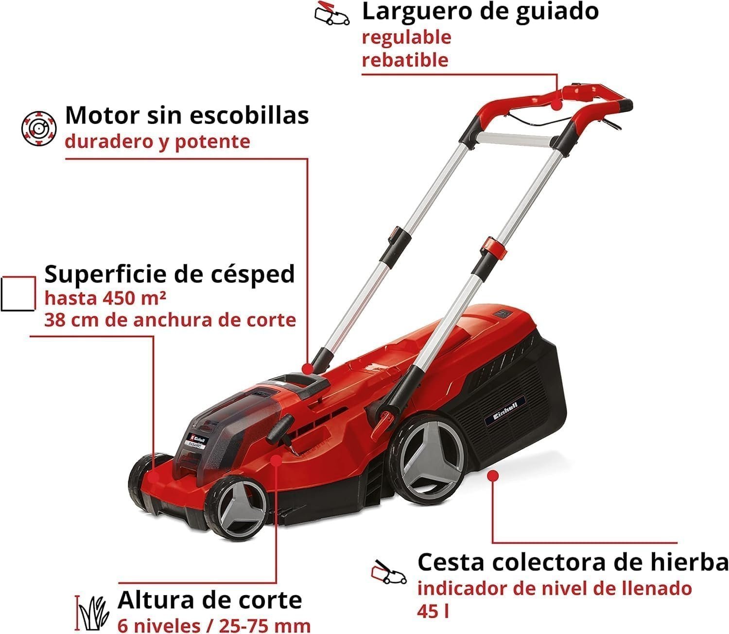 Einhell 3413180 RASARRO Accu Grasmaaier 2x 18 Volt 4.0 Ah Li-ion - Afbeelding 3