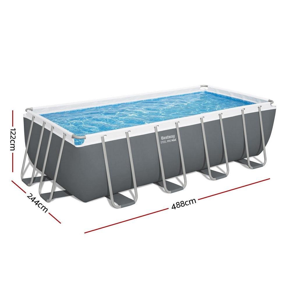 Piscină cu cadru metalic Bestway Steel Pro MAX 488x244x122 cm capacitate 11532 l inclus sistem de filtrare cu cartuș - Afbeelding 2
