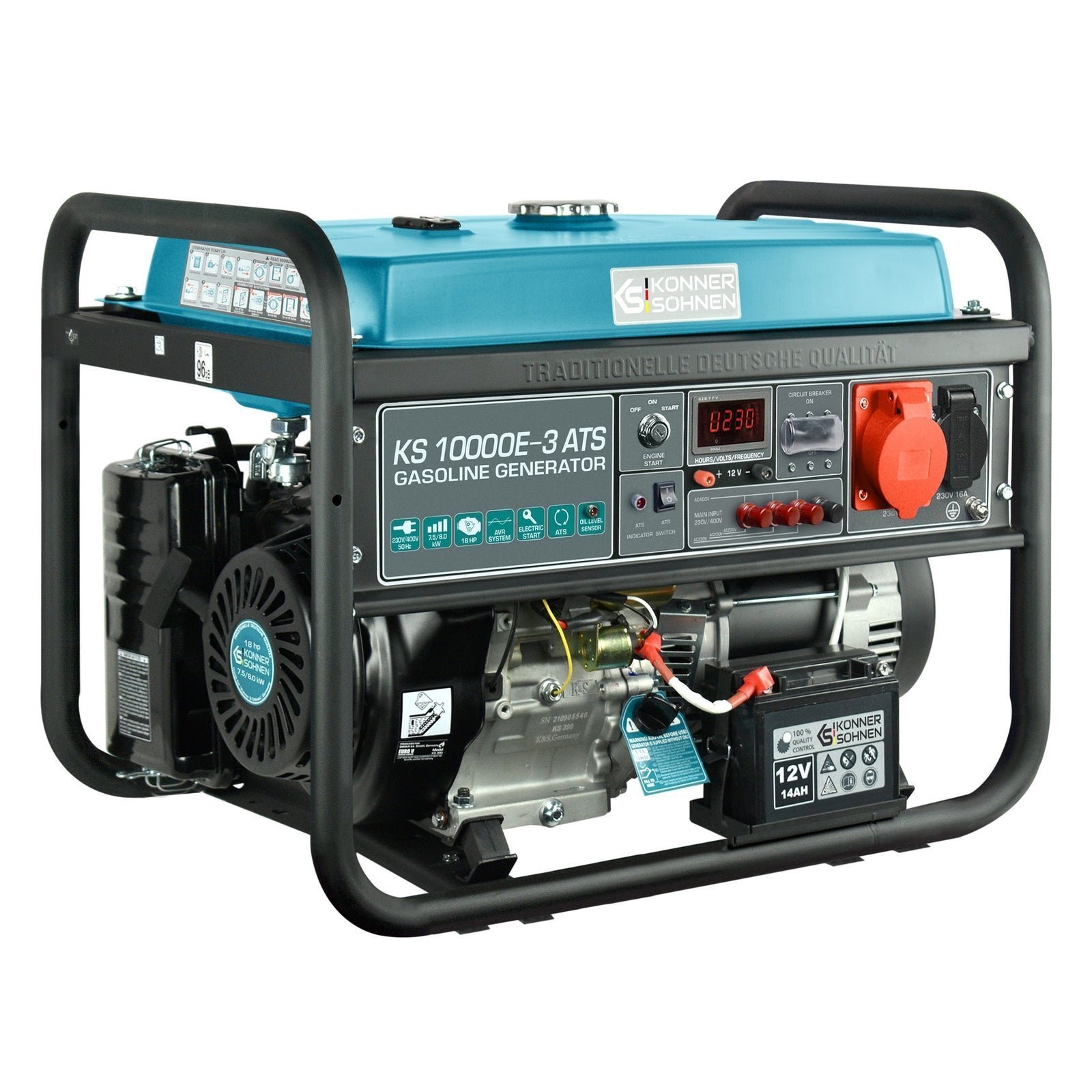 Könner & Söhnen Generator 8000W benzine 400V KS10000E-3 ATS - Afbeelding 4