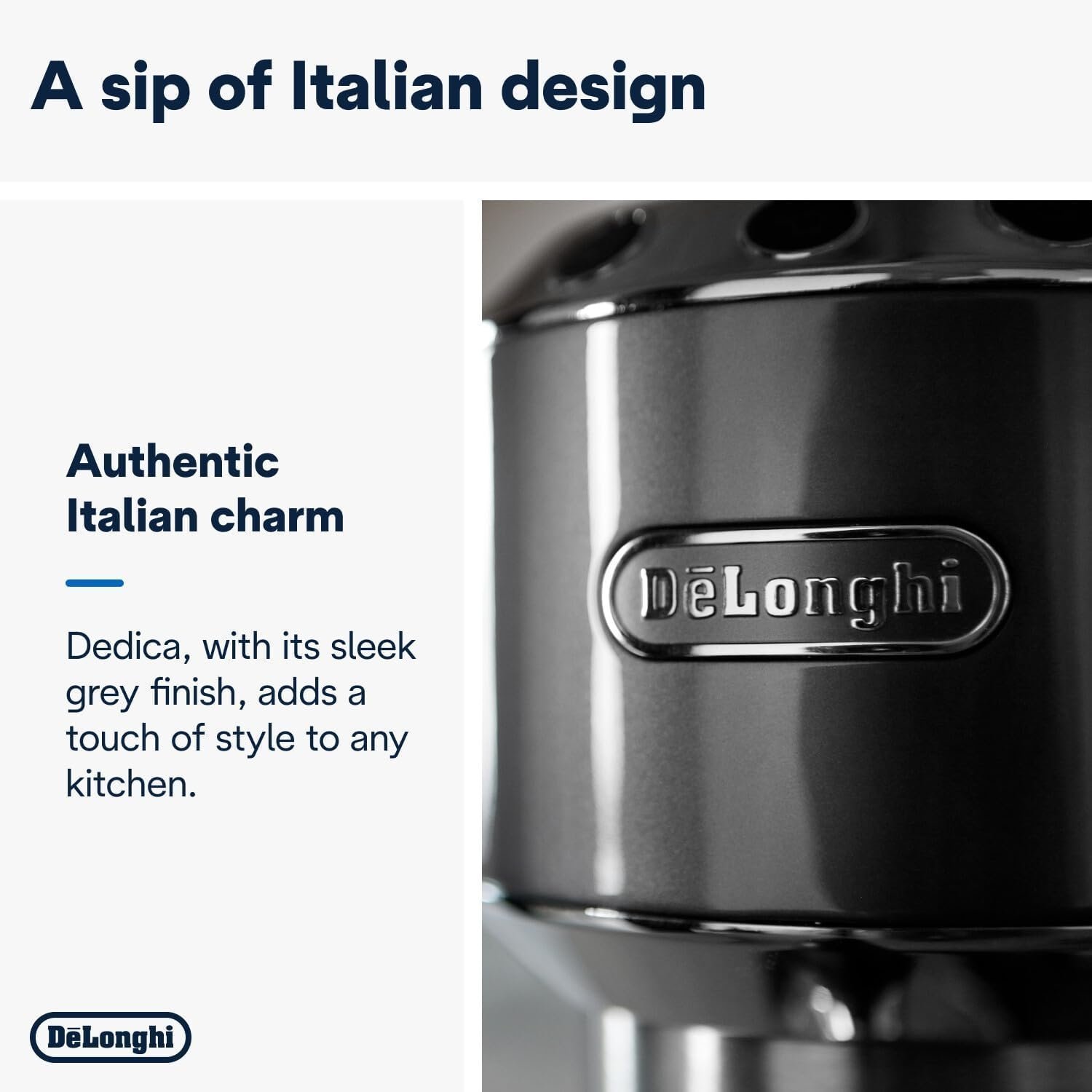 DeLonghi Dedica Arte EC885.GY ESE Capsule-espressomachine - Afbeelding 3
