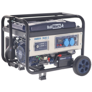 BullMach AMBRA 3600 E benzinegenerator met wielen 3 kW