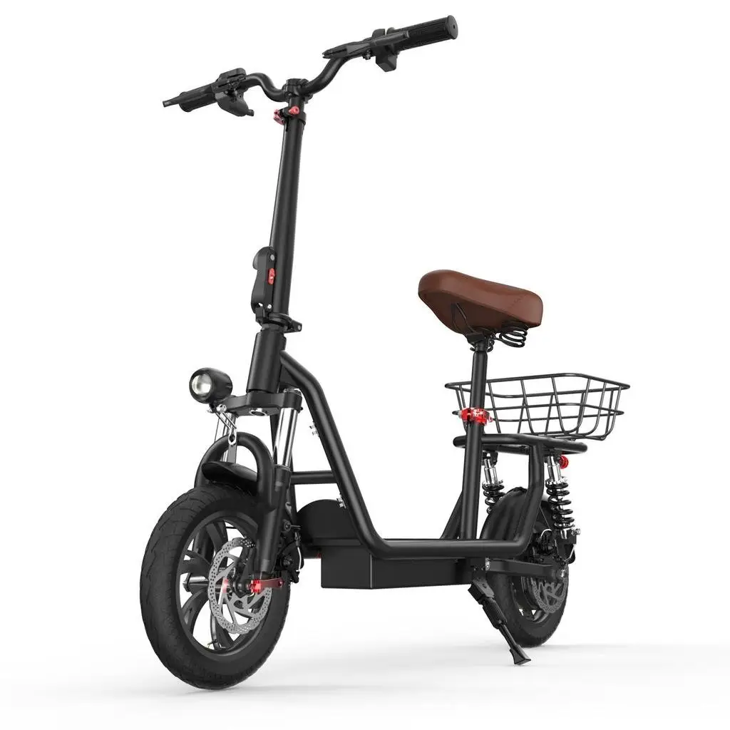 iScooter Elektrische Scooter i12 25KM/U 500W 7.5Ah 12 Inch Luchtband 30-35KM Actieradius met mandje - Afbeelding 2
