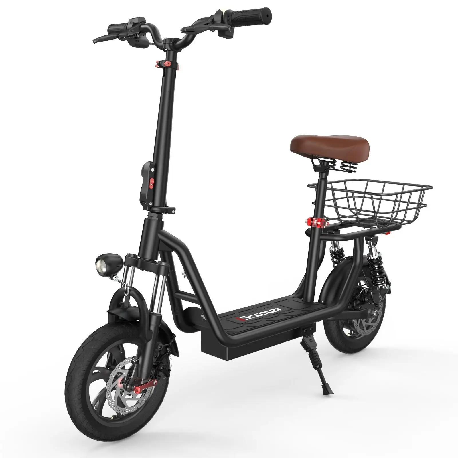 iScooter Elektrische Scooter i12 25KM/U 500W 7.5Ah 12 Inch Luchtband 30-35KM Actieradius met mandje