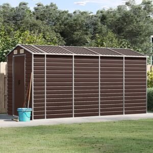 Tuinschuur 191x385x198 cm gegalvaniseerd staal